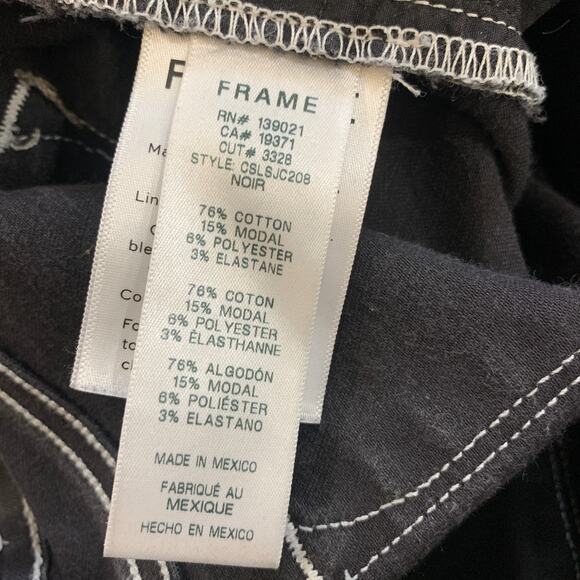 Frame Jeans Womens 29 Le Skinny de Jeanne Crop Contrast Stitch ZipFly Ankle - Picture 10 of 13